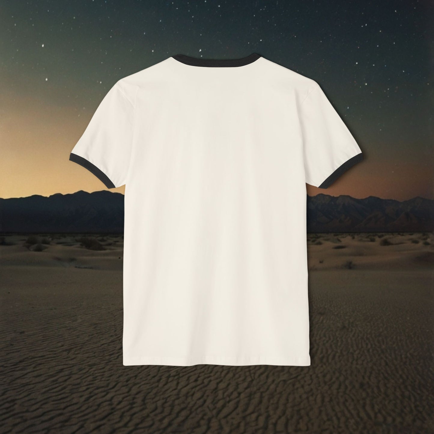 Gulf of Teeth Ringer T-Shirt — Vintage Cosmic Travel Graphic Tee