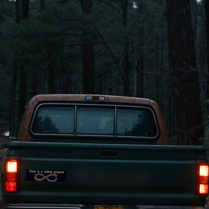 Time Is a Coiled Serpent MAGNETIC Bumper Sticker