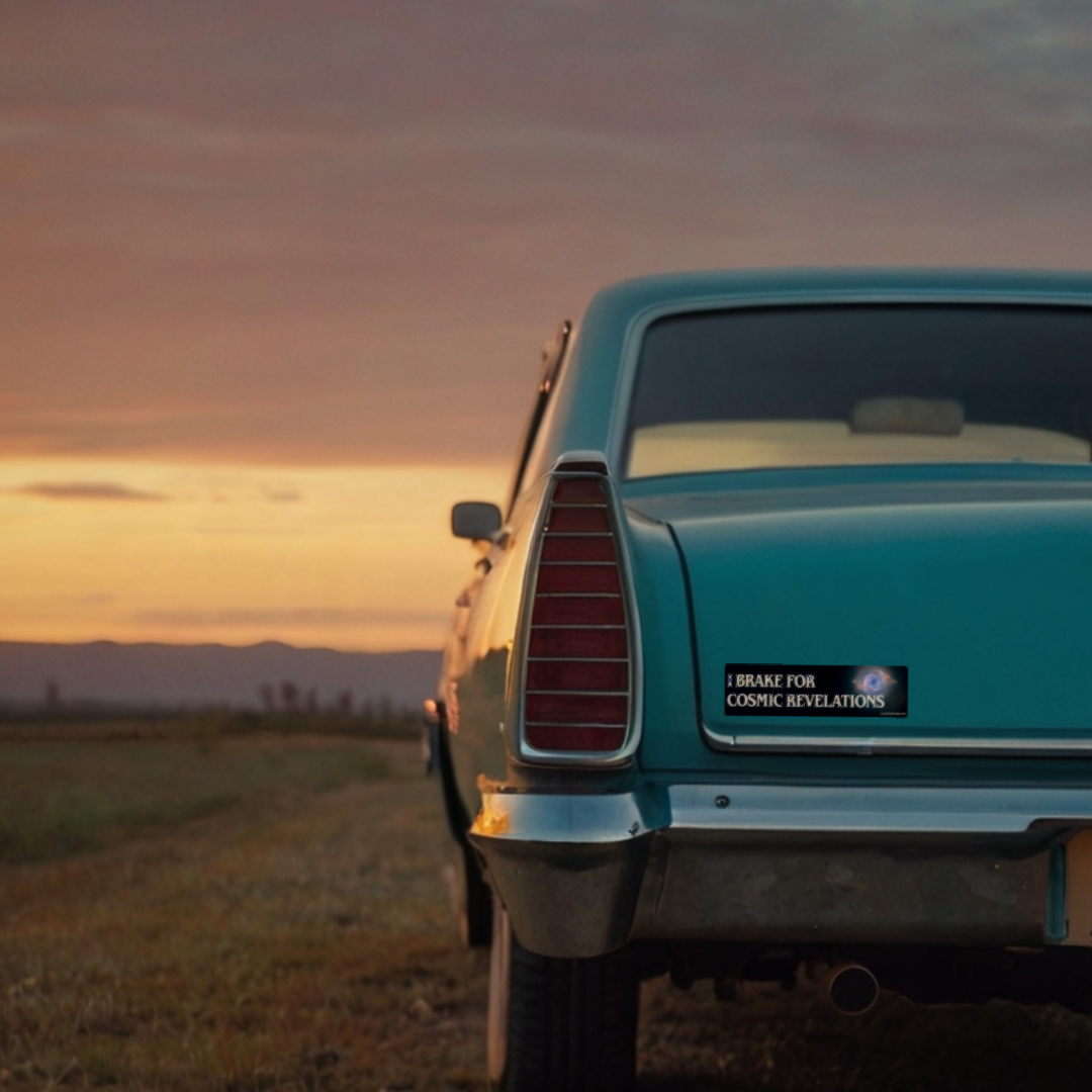 I Brake for Cosmic Revelations MAGNETIC Bumper Sticker