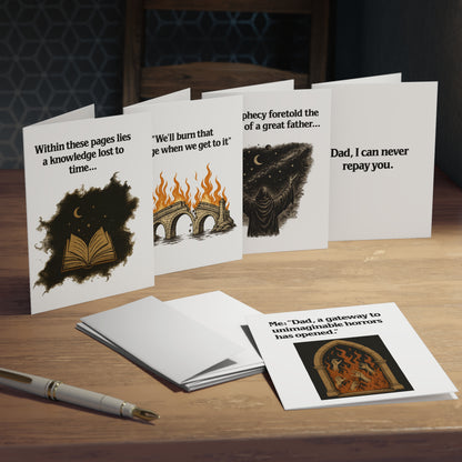 Dad, I Can Never Repay You — Dark Fantasy Father's Day Card Set (5-Pack)