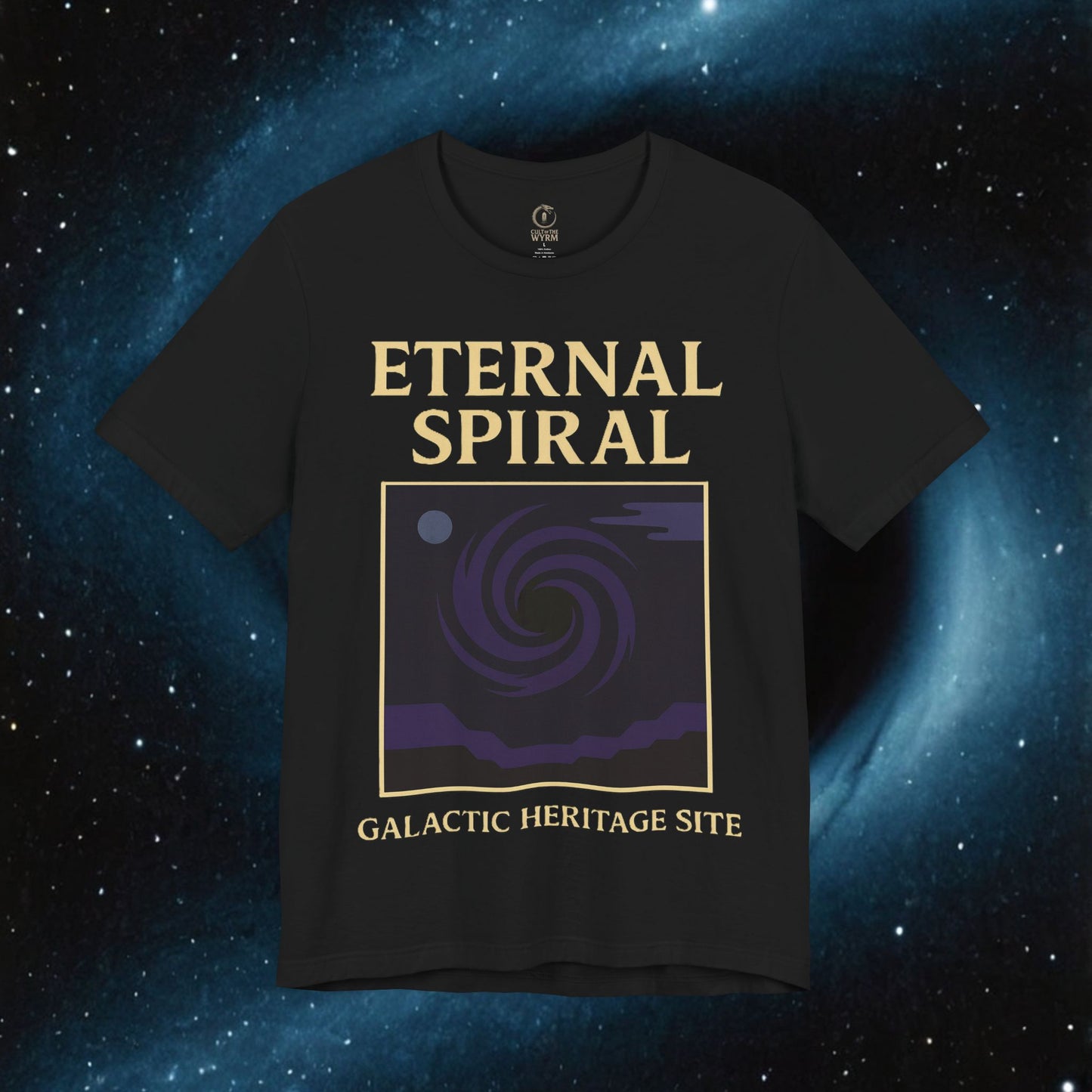 Eternal Spiral Tee — Galactic Heritage Site Vintage Space Graphic T-Shirt