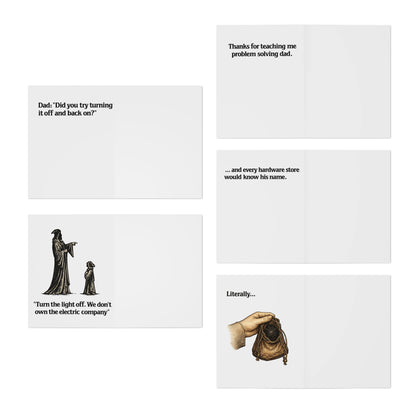 Dad, I Can Never Repay You — Dark Fantasy Father's Day Card Set (5-Pack)